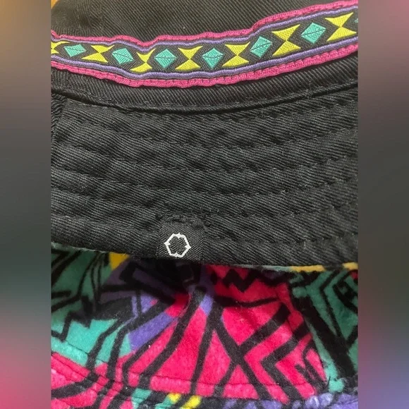 Empyre Fun 70s Inspired Colorful Bucket Hat Reversible Abstract Art Geometric - Picture 7 of 7